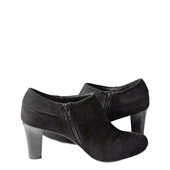 Amelia Grace Women Black Fabric Upper Zipper Closure Ankle Booties Size 8.5 NWOB - Picture 6 of 7